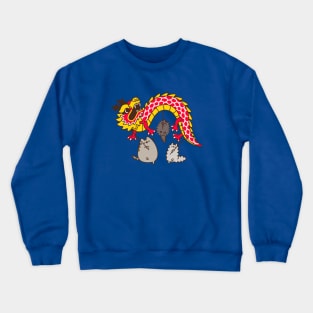 Year Of The Dragon - Cute Cats Celebrations Crewneck Sweatshirt